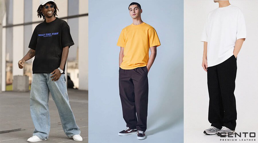 Áo thun oversize với quần ống rộng